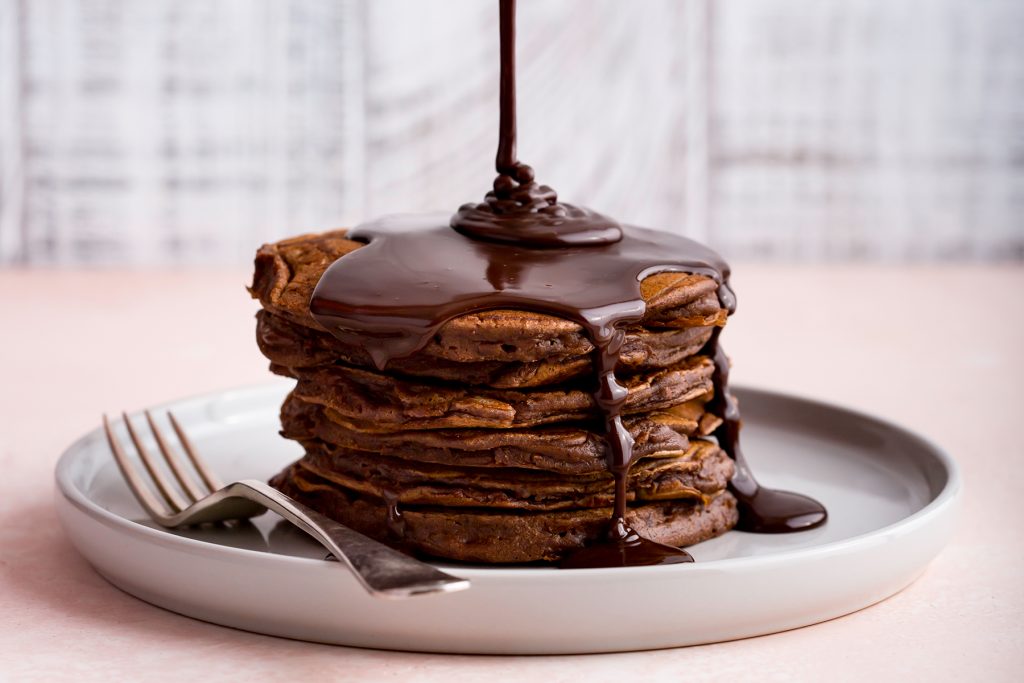 CHOCOLATE CHEESE PANCAKES
