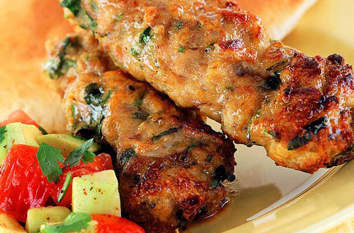 JERK CHICKEN KEBABS WITH MANGO SALSA