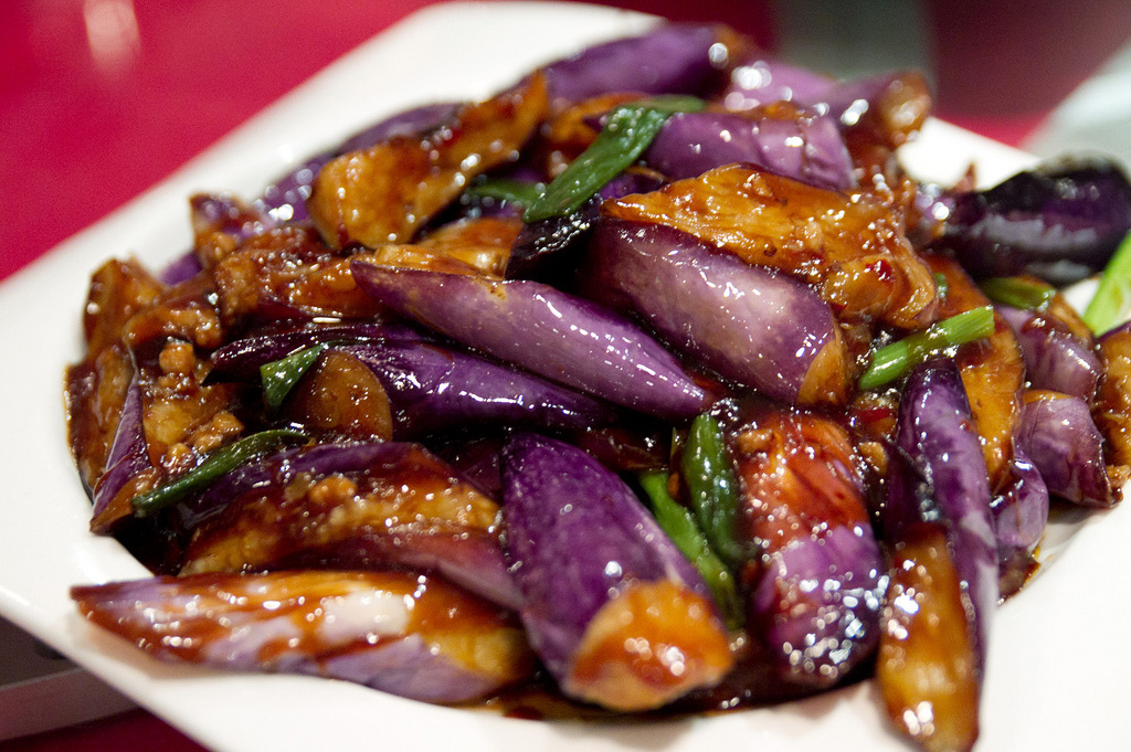 EGGPLANT IN GARLIC SAUCE