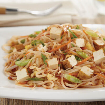 Quick and easy Pad Thai with tofu