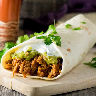 shredded chicken burrito recipe