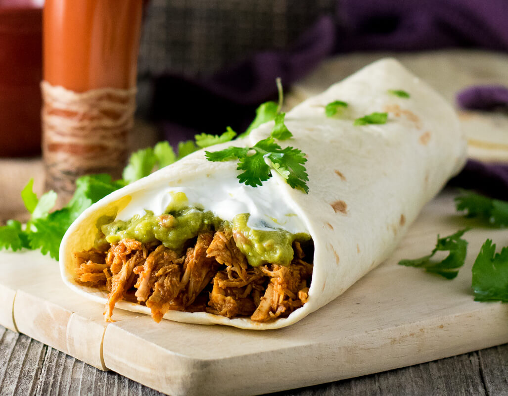 SHREDDED CHICKEN BURRITO RECIPE