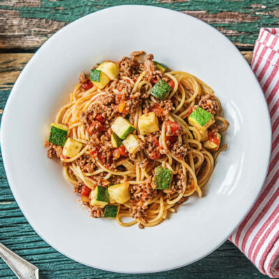 Italian Sausage Zucchini Noodle Skillet