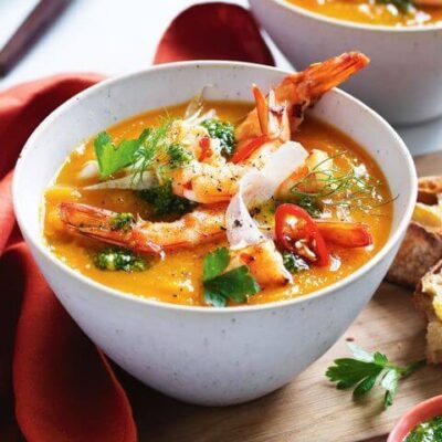 Prawn chilli and lime soup